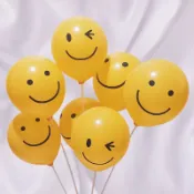 【貝莉莉】最快隔日到 笑臉氣球 氣球 乳膠氣球 生日快樂氣球 慶生氣球 生日氣球 派對氣球 生日佈置 派對佈置