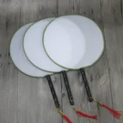 台灣出貨 手工DIY 24cm宮扇扇子手繪空白古典繪畫扇創意美術材料