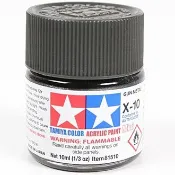 【現貨】TAMIYA 田宮 81510 模型 耗材 水性漆 X-10 亮光 鐵黑色 10ml