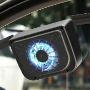 【KEYIE】太陽能車載風扇 車內降溫空氣循環扇 無線自發電 靜音大風力 汽車風扇 汽車散熱風扇
