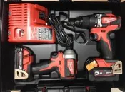 ''微利良品''Milwaukee 米沃奇18V精銳無刷震動電鑽➕衝擊起子機➕雙鋰電組 M18 CBLPP2C-522X