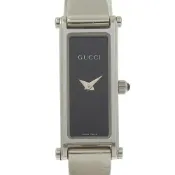 【DOKODEMO】Gucci GUCCI 1500L 不鏽鋼石英模擬顯示黑色錶盤女士腕錶 [二手]