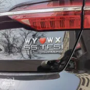 ╬-客製化 貼紙 標籤 汽車貼紙 3d立體金屬英文字母裝飾車貼情侶訂製個性創意愛心車尾標
