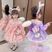 寶寶長袖玲娜貝兒星黛露動漫洛麗塔公主連身裙  萬聖節女童連身裙 公主裙  生日宴春秋兒童小孩子朋友洋裝衣服