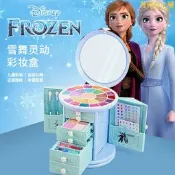 【現貨免運】迪士尼兒童化妝品女孩愛莎公主彩妝盒套裝送美妝眼影冰雪公主禮盒