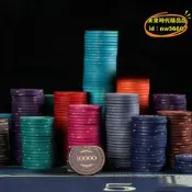 【台灣現貨】雕刻德州撲克陶瓷籌碼專業有面值高端43mm德撲籌碼