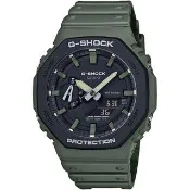 【CASIO 卡西歐】G-SHOCK 街頭軍事系列八角電子錶-軍綠 送禮 禮物 推薦(GA-2110SU-3A)