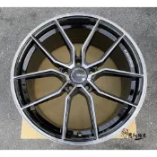 全新鋁圈 MAXX M742 18吋 旋壓輕量化 5孔114.3 112 100 108 120 亮黑底+染黑透車面