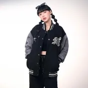 【MAJOR MADE】品牌厚實字母刺繡棒球外套(休閒外套/穿搭外套/男女同款)