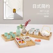 台灣現貨日式竹製木托盤實木盤長方形 餐盤木盤子木質托盤茶盤燒烤盤訂製  露天市集  全台最大的網路購物市集