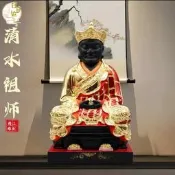 香樟木佛像 清水祖師爺神像 閩南泉州祖師公 客廳供奉擺件 手工雕刻 正金10寸12寸16寸19寸