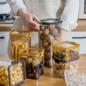 廚房密封罐收納盒家用塑膠乾貨儲物罐五穀雜糧食品收納罐