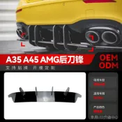 🚗🚗適用2018+奔馳a級w177 a35 a45 amg後脣後擾流闆刀鋒包圍跨境改裝
