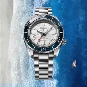 【SEIKO 精工】PROSPEX藍色陶瓷圈白色面盤三日鍊300米機械潛水錶 /42mm/SK35(SPB519J1/ 6R54-00P0S)