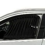 【Carlife】量車訂作汽車窗簾-箱型車、MPV等-側後窗-時尚黑水晶絲-安裝費另計(隔熱隱密遮陽抗UV)