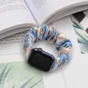 蘋果手錶 錶帶 適用於 apple watch3 4 56 SE 7 8代 49mm 42mm 大腸髮圈錶帶腕帶 疊疊殼