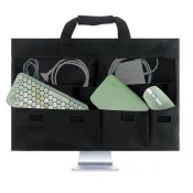 ♞,♘適用於 24 英寸 IMac 台式電腦的旅行便攜包,帶手柄的 IMac 顯示器防塵罩保護收納袋