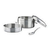 (店+)【米雅可】Miyaco經典316不鏽鋼雙層圓形便當盒附湯匙16cm Leidea 樂德兒 出遊必備、開學