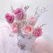 婚禮小物 二次進場 玫瑰花 乾燥玫瑰 韓式香皂花花束 獻花 桌上禮 禮桌佈置 伴娘禮 抽獎禮 成果展  極度花 活動贈品