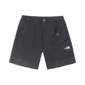 (店+)【The North Face】北面THE NORTH FACE Urban Exploration 復古輕薄防曬純色中腰五分休閒短褲 男款 宇宙黑