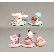 【軸心萌兔】三麗鷗 布丁狗玉桂狗 大耳狗凱蒂貓 五款一組KITTY貓 角落生物寶可夢 皮卡丘轉蛋食玩公仔模型烘培裝飾蛋糕
