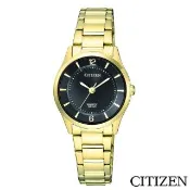 【CITIZEN 星辰】璀燦金高雅石英女仕手錶(ER0203-85E)