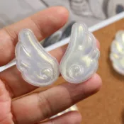 閃粉雙面立體天使之翼鞋飾可愛樹脂裝飾配件手機殼DIY女生禮物鞋花扣