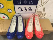a la sha 蝴蝶結點點娃娃鞋 橘色S