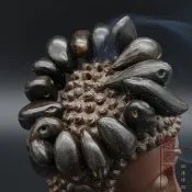 協貿國際日用品生活12館 三眼金豬菩提子招財鼠五眼六通金剛星月菩提子佛珠手串手鏈男女款