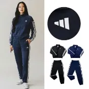 【adidas 愛迪達】美式休閒 Adidas 青年版 無帽外套 運動長褲 可組 套裝 繡標 運動外套 縮口褲 @1992