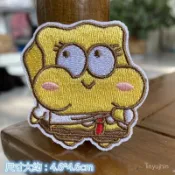 自粘款卡通刺繡海綿寶寶派大星布貼衣服包包裝飾貼花破洞補丁貼 FVVN