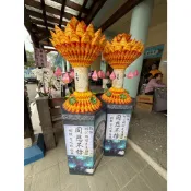 【雲林,彰化,嘉義配送】 蓮花燈塔  罐頭塔 追思寶塔 巨無霸蓮花塔 花束塔 靈獅 孝獅  喪禮用品  金磚寶塔 米塔
