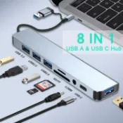 常鴻萬貨行 八合一拓展塢usb3.0雙頭拓展塢type-c七合一擴展塢8合1hub集線器