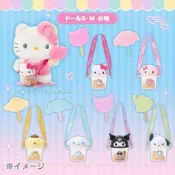 日本正版 kitty 美樂蒂庫洛米 站立拍照玩偶配件組 扮家家酒 S/M 號 爆米花桶 冰棒 娃娃配件 玩偶配件 遊樂園