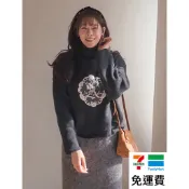 DREAM COLOR KR 一件免運 韓國代購 正韓女裝 優雅氛圍點綴蕾絲印花柔軟針織上衣 1210