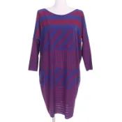 【DOKODEMO】PLEATS PLEASE Issey Miyake A-POC 全身印花長袖連身裙，藍RED， 3 碼，日本製造，正品，女款，成色極佳。 PP34LT962