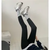 ｊｏｊｏ｜韓妞必備百搭顯瘦神器ㄉ韓國四季高腰顯瘦超大彈力鯊魚皮美腿內搭褲 外穿緊身瘦腿窄管褲 薄款/刷毛壓力瑜伽