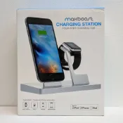 玉山最低比價網 [全新拆封品現貨1組出清dd] Maxboost M-CS-4P-01-SLV 充電座 適 iPhone 7 Plus, Apple Watch 2 TB25