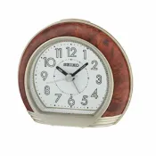 大高雄鐘錶城 seiko SK037 精工鐘 (QHE154B) 典雅時尚圓形迷你鬧鐘(咖啡)/7.9*9.2*4.7 cm｜樂天領券現折★全館特惠中★指定刷卡回饋10%