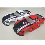 (加送尾翼套件)  1/10 1:10 遙控車 模型車 甩尾車 道奇 毒蛇 造型車殼 viper set  SRT 樣式
