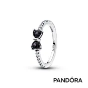 【Pandora】黑色蝴蝶結戒指 官方直營