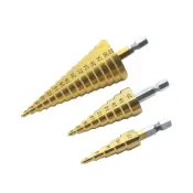 (店+)🔧4241六角柄直槽/螺旋階梯鑽 寶塔鑽台階高速鋼 4241鑽頭套裝 4-32 4-20 4-12 開孔擴孔鑽