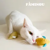 FÀMINOU．Souris莫蘭迪小老鼠貓玩具 貓薄荷仿真老鼠 寵物玩具 逗貓玩具 耐抓耐咬磨牙貓