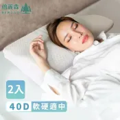 Beroso 倍麗森 買一送一金絲透氣防側翻護頸防鼾記憶枕B00019 蝶形枕10cm 好眠枕 益眠機能枕