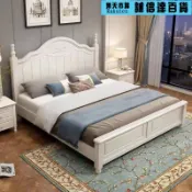 誠信達百貨 床架 美式實木床1.8m雙人床簡約1.5m家用主臥儲物床出租屋單人床架