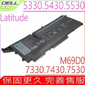 電池動力 DELL M69D0 電池 戴爾 Latitude 5330 5430 5530 7330 7530 7430 2in1 P136G P136G002 P104F P137G 293F1 404T8 8WRCR H4PVC 01VX5