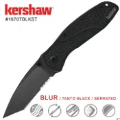 【IUHT】KERSHAW Blur Tanto黑刃半齒折刀#1670TBLKST