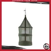 Coleman 戶外露營吊掛乾燥網 碗盤餐具食品晾曬網籃 彈開式三層摺疊收納 【日本直送】
