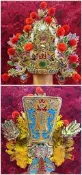 安金紙帽 5吋6神尊戴 4吋頭圍 漆線 安金 玉串珠 絨球 紙帽 武盔