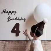 【發票最快隔日到貨】生日道具 棕色生日數字 不織布生日數字 生日拉旗 生日布置 數字壁貼 生日布條 生日掛布 不織布壁貼